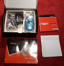 New, Very Rare Collectors LG Verizon VX3450 Blue  Silver Flip Cell Phone.