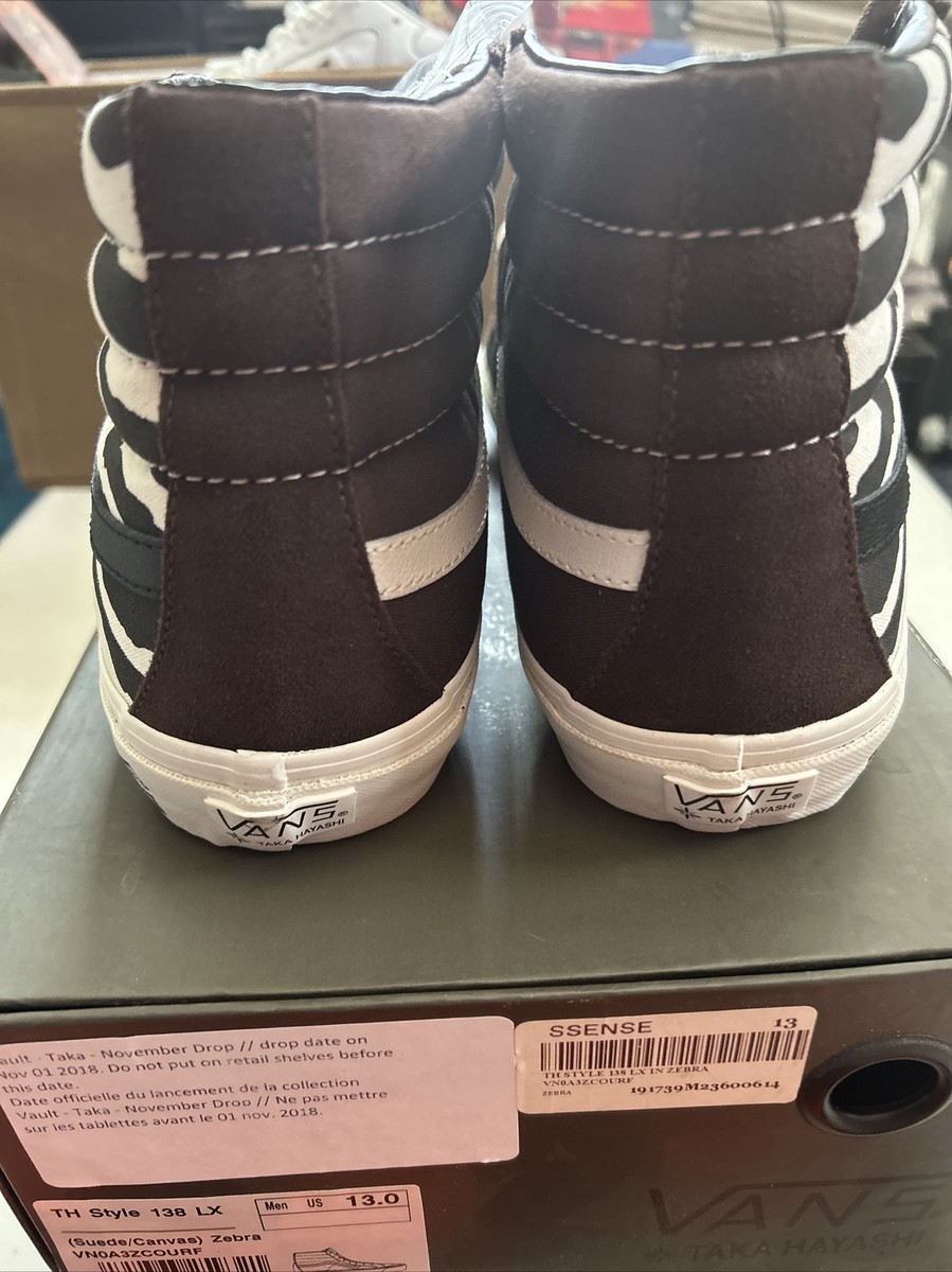 NIB Vans Taka Hayashi TH Style 138 LX Suede Canvas Zebra Sz 13 Shoes NIB Vans Taka Hayashi TH Style 138 LX Suede Canvas Zebra Sz  main image 4