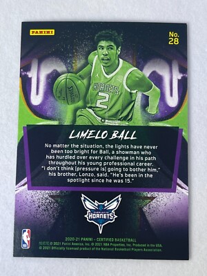 2020-21 Panini Certified LaMelo Ball 2020 Graffiti Rookie