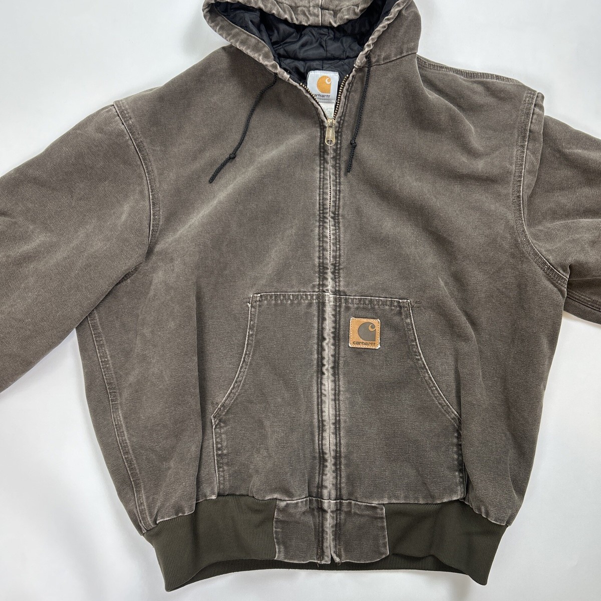 Vintage Y2K Carhartt J06 TMB Timber Hooded Jacket Brown Sandstone