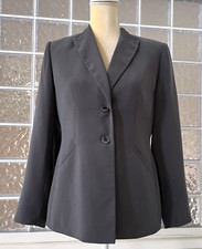 KASPER ASL Women's Blue-Gray Two Button Career Blazer Pockets Lined Size 6P