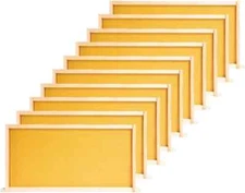 Deep Brood Bee Hive Frames and Wax Foundations,10 Pack Honey Bee Frames with 100