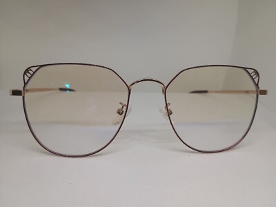 MODI Metal Red Wine/Rose Gold Geometric Eyeglasses 54-18-142