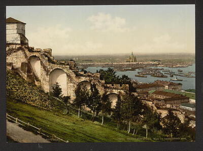 From the ramparts of the Kremlin Nigni-Novgorod Nizhnii Novgorod c1900 OLD PHOTO