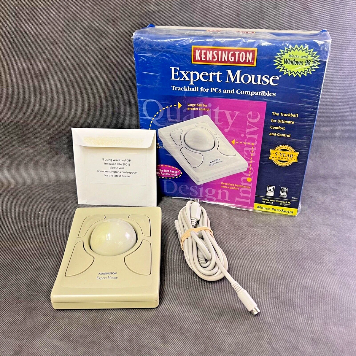 Kensington Serial (RS-232) Computer Mice, Trackballs & Touchpads