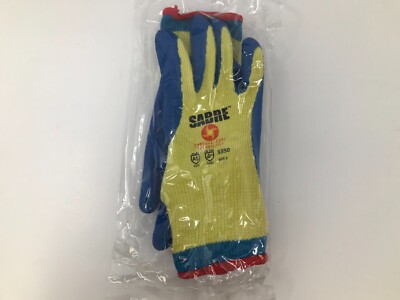 Sabre Gloves 3350 Silica/Aramid Yarn Latex Palm Coating Size S (5 pairs) New
