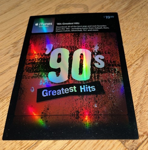 2007 Vintage APPLE iTUNES - '90's GREATEST HITS - GIFT CARD (No Value) #6 - 第 1/4 張圖片