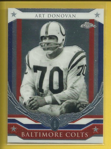 Art Donovan 2008 Topps Chrome Honor Roll Insert Card Baltimore Colts NFL HOF - 第 1/3 張圖片