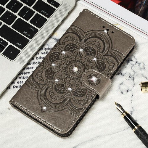 Luxury Leather Diamond Flower Flip Wallet Cover Case For A53 A42 A20E A50 A40 - Picture 14 of 20