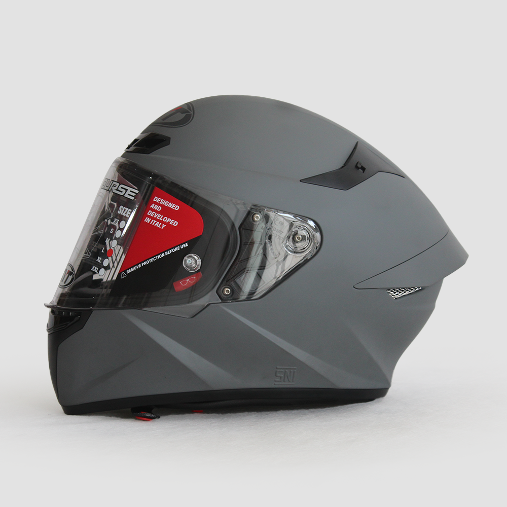 KYT TT Course Solid Matte Gray Full Face Motorcycle Helmet | eBay