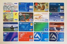 UKRAINE: Rare VISA & MasterCard Debit cards collection - Expired 2011 - 16 pcs