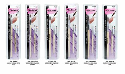 Professional Academy Duo Nail Brush ANB-4, 7, 8,10 OR & 6  Square Mia Secret