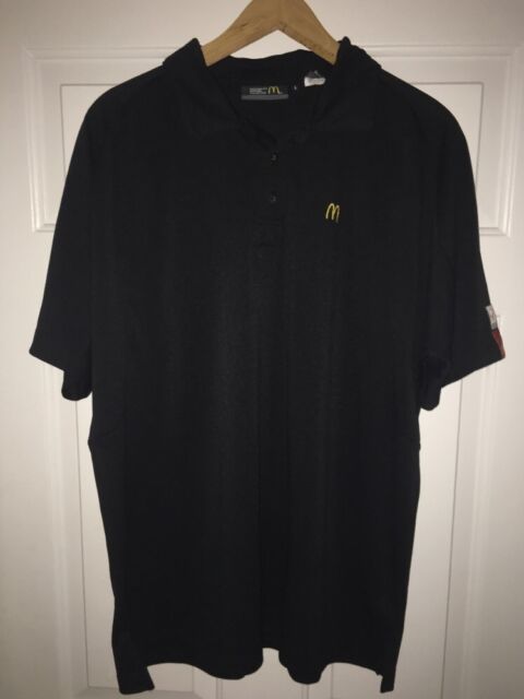 Large McDonalds Employee Uniform Black Golf Polo Work shirt FREE ...