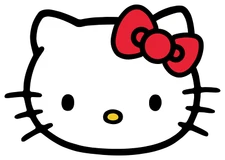 Hello kitty sticker logo cute skate cell laptop bumper vinyl decal