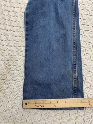 George Men's Jeans 33x32 Straight Leg Blue Denim Light Wash RN