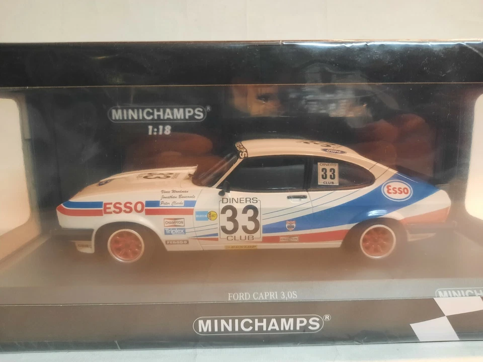 Minichamps Ford Capri 3.0S #33 Woodman 24h Spa 1981 1/18 155818633 - Immagine 2 di 3