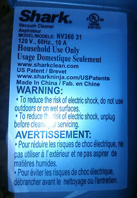 SH61) SHARK NAVIGATOR LIFT AWAY DELUXE VACUUM PARTS NV360 31
