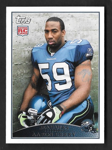 2009 Topps Football AARON CURRY RC Base Rookie -SEATTLE SEAHAWKS- #340