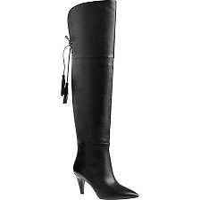 NINE WEST OVER THE KNEE DRESS BOOTS POINTED TOE 2.75HEEL LEATHER COMFORTABLE 7.5