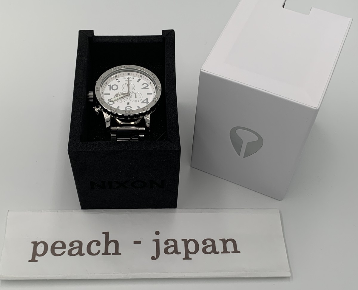 New Nixon Watch 51-30 CHRONO: HIGH POLISH/WHITE A083-488-00