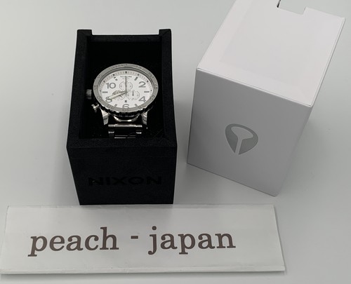 New Nixon Watch 51-30 CHRONO: HIGH POLISH/WHITE A083-488-00 Men's - Picture 9 of 13