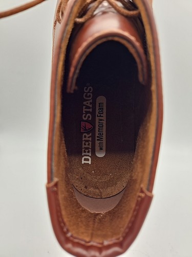 DEER STAGS Bangor Hombres Botas Chukka con Cordones al Tobillo Cuero Marrón 10.5M Nuevas En Caja - Imagen 4 de 8
