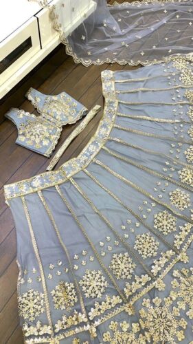 LANCIO NUOVA RETE PESANTE LEHENGA CHOLI CON DUPATTA PER MATRIMONIO E FESTA - Foto 3 di 14