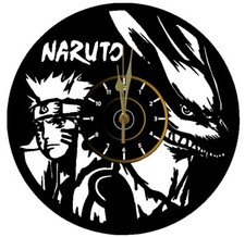 Orologio in vinile da parete MANGA  NARUTO SASUKE SAKURA LP 33 REGALO COMICS