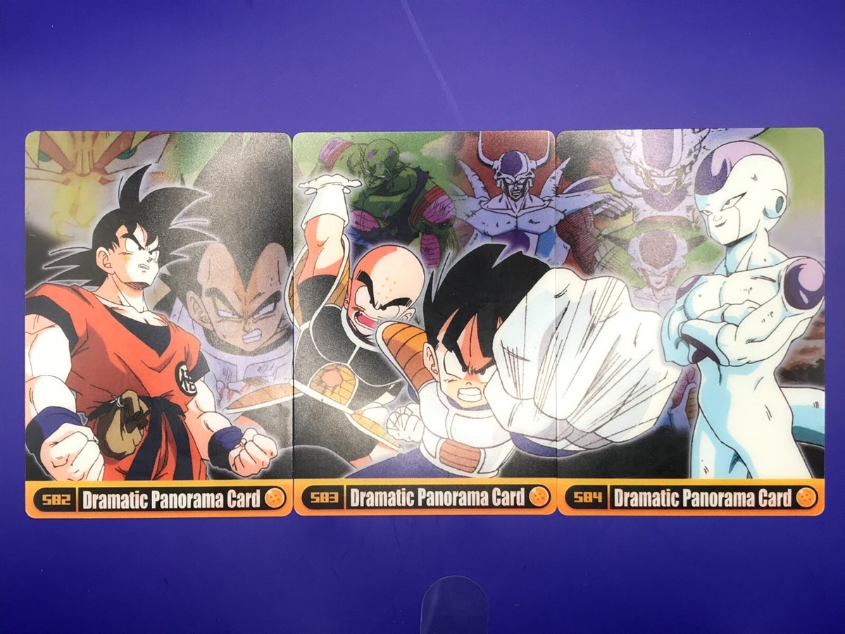 Freezer Dragon Ball Z Dramatic Panorama Card set of 3 Morinaga