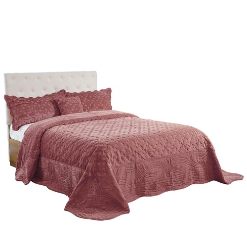 Faux Fur Quilted Tatami 4-Piece Bedspread Set – Ultra Soft for Queen/King Bed - Picture 109 of 127