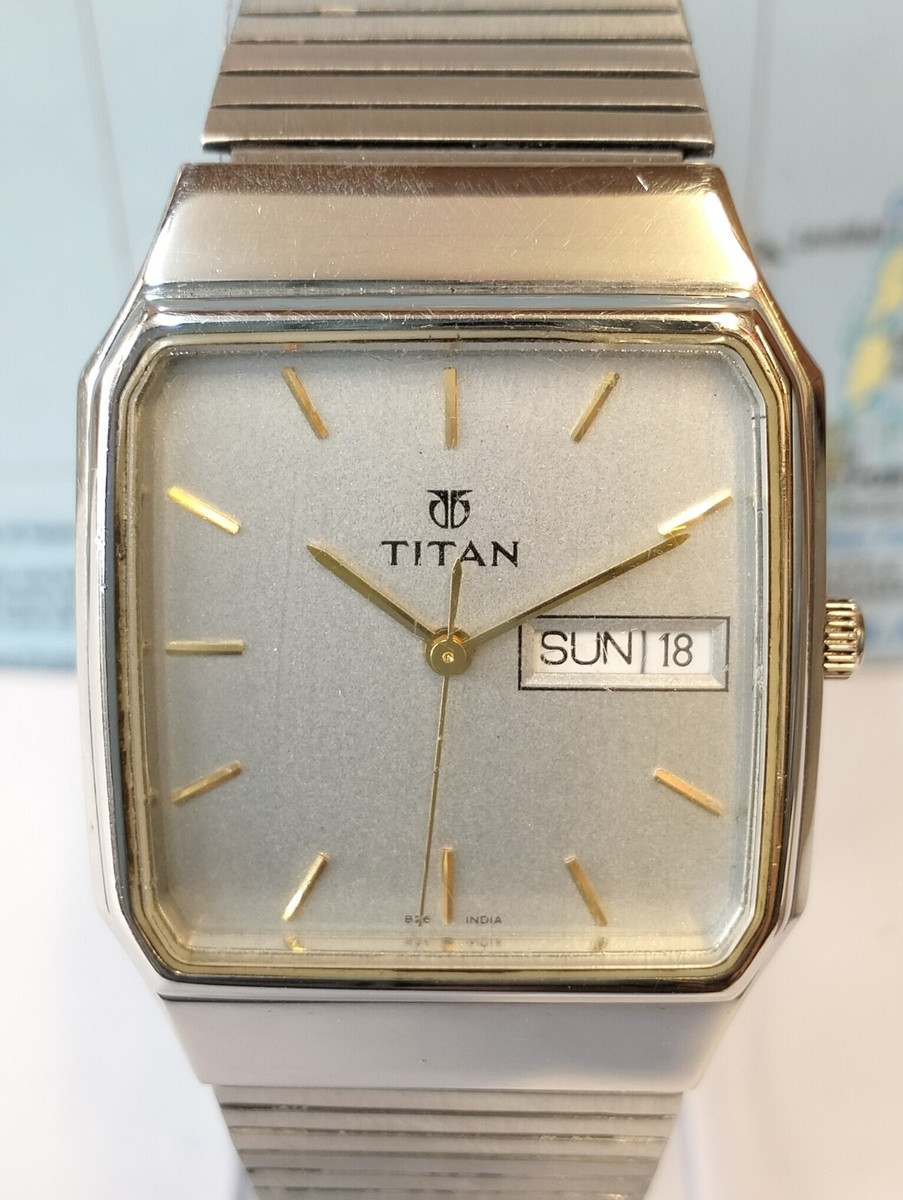 Quartz Hmt Titan Watch TITAN EXACTA QUARTZ BLACK DIAL 182-04 INDIA