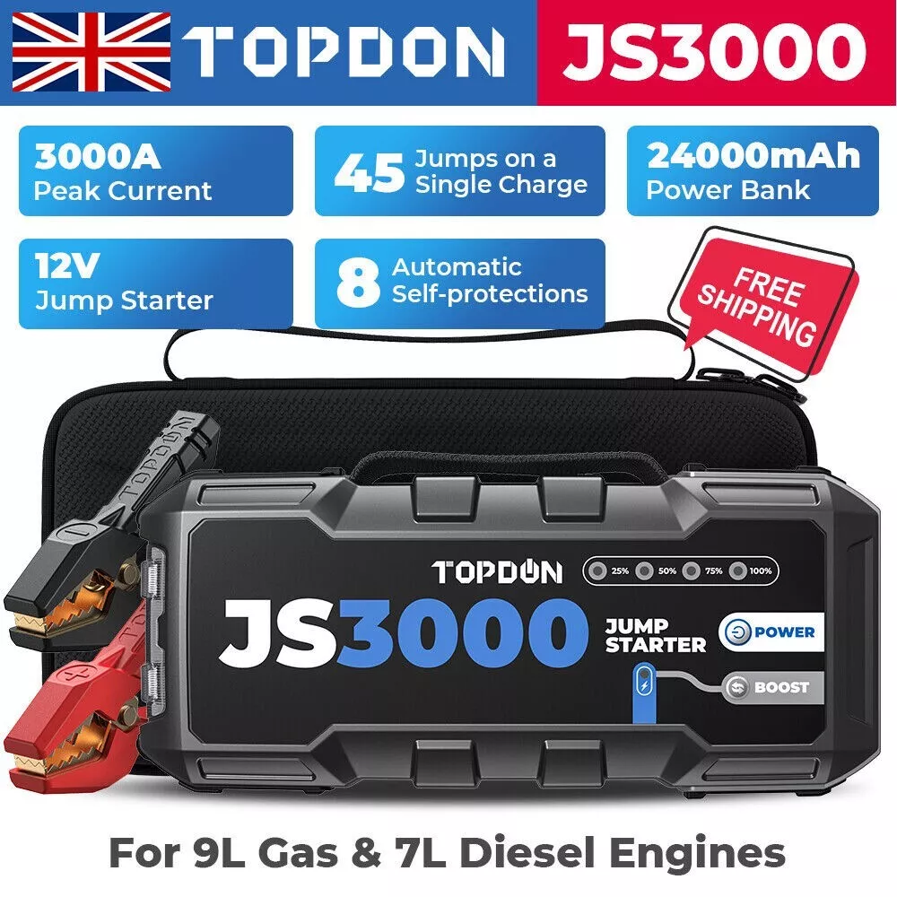 Car Van Truck PRO Portable jump Starter Kit Advanced Battery