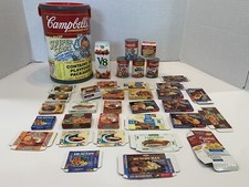 Vintage Play Food Cans Campbell's Soup V-8 SpaghettiO's Good Used