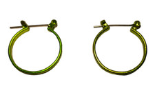 1 Inch Lime Green Hoop Earrings
