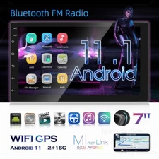 Android 11 7inch 2DIN Car Stereo Radio MP5 Player WIFI GPS Navi Mirror Link BT
