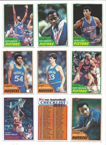 1981-82 TOPPS BASKETBALL MID WEST #67-110 44 COMPLETE SET W BILL LAIMBEER ROOKIE - Picture 2 of 5