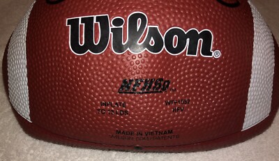 New Wilson TR Waterproof Football Official Size Brown/White Ships