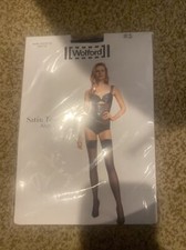 Wolford Satin Touch 20 Stay-Up Brand New Black XS