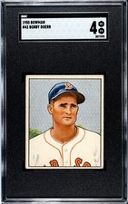 1950 Bowman BOBBY DOERR Boston Red Sox #43 SGC 4 VG/EX Condition