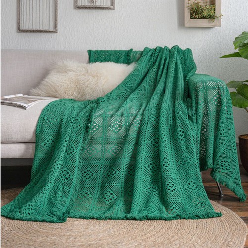 Boho Crochet Sofá Cubierta Manta Sofá Cubierta Sofá Cubierta Sofá Decoración - Imagen 25 de 47