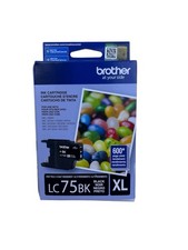 Brother LC75BK XL High Yield Ink Cartridge Black Genuine Exp 03/2028 NOB