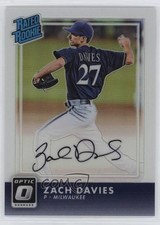 2016 Donruss Optic Rated Rookies Signatures Holo 98/100 Zach Davies Auto 0e2x