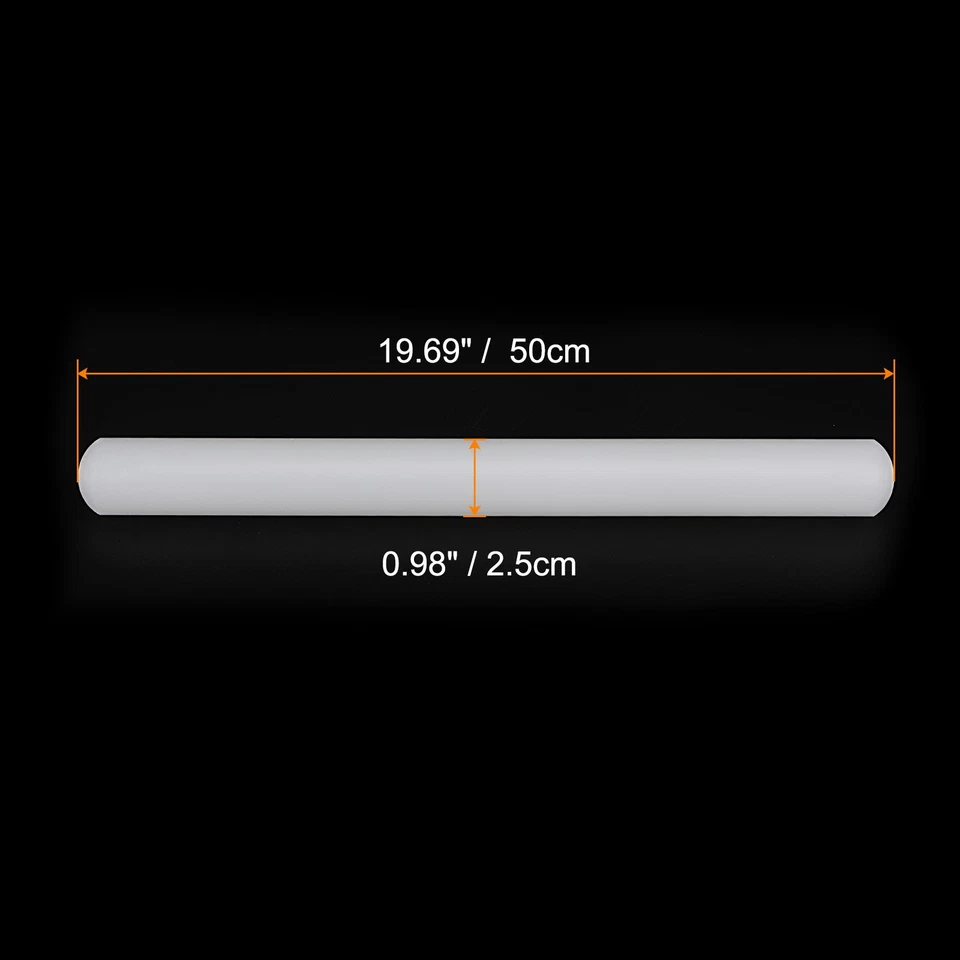 Fondant Rolling Pin PP 50cm x 2.5cm Non Stick for Baking White - image 2 of 4
