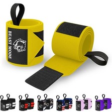 HeavyDuty Weightlifting Wrist Wraps with Thumb Loop for Powerlifting  Training
