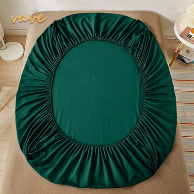 100% Cotton Fitted Sheet with Elastic Bands Non Slip Adjustable Mattress Covers 