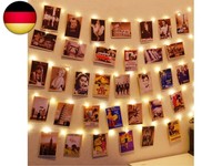 120 Leds Fotoclips Lichterkette, Warmweiß 40Ft Lichterkettes Mit 52 Klammern