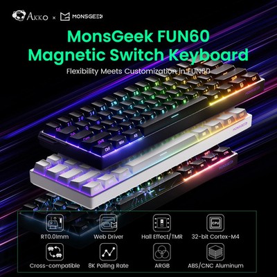 Akko MonsGeek FUN60 Mechanical Keyboard 60%Gaming Keyboards Rapid Trigger 0.01mm