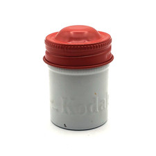Kodak 35 mm Metal Film Canister Vintage White Orange Tin Only