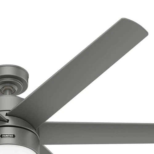 Hunter Solaria Ceiling Fan  60" Matte Silver Indoor Or Outdoor Remote ETL Rated - Picture 12 of 18