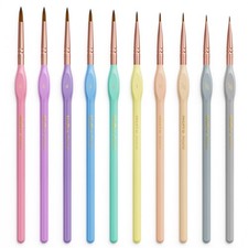 Nicpro 10PCS Micro Fine Detail Paint Brush Set, Aesthetic 10 PCS, Multicolor